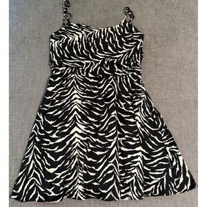 Autumn Adeigbo Black & White Dress Spaghetti Strap Adjustable Womens 8 NEW